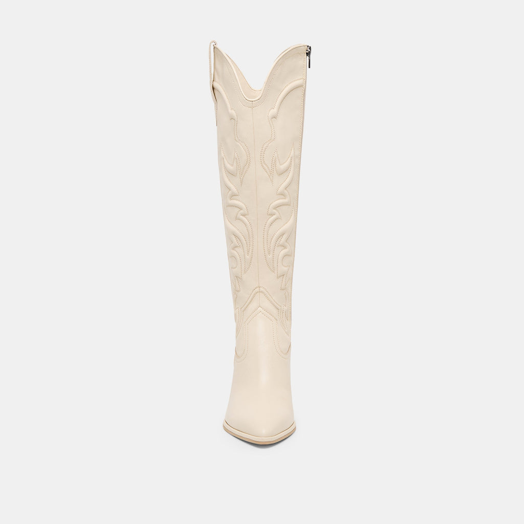 ALISA BOOTS CREME LEATHER