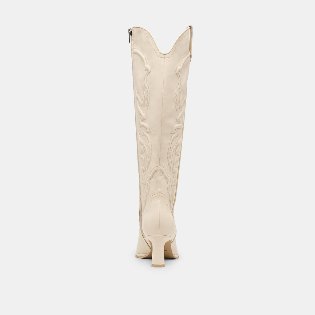 ALISA BOOTS CREME LEATHER