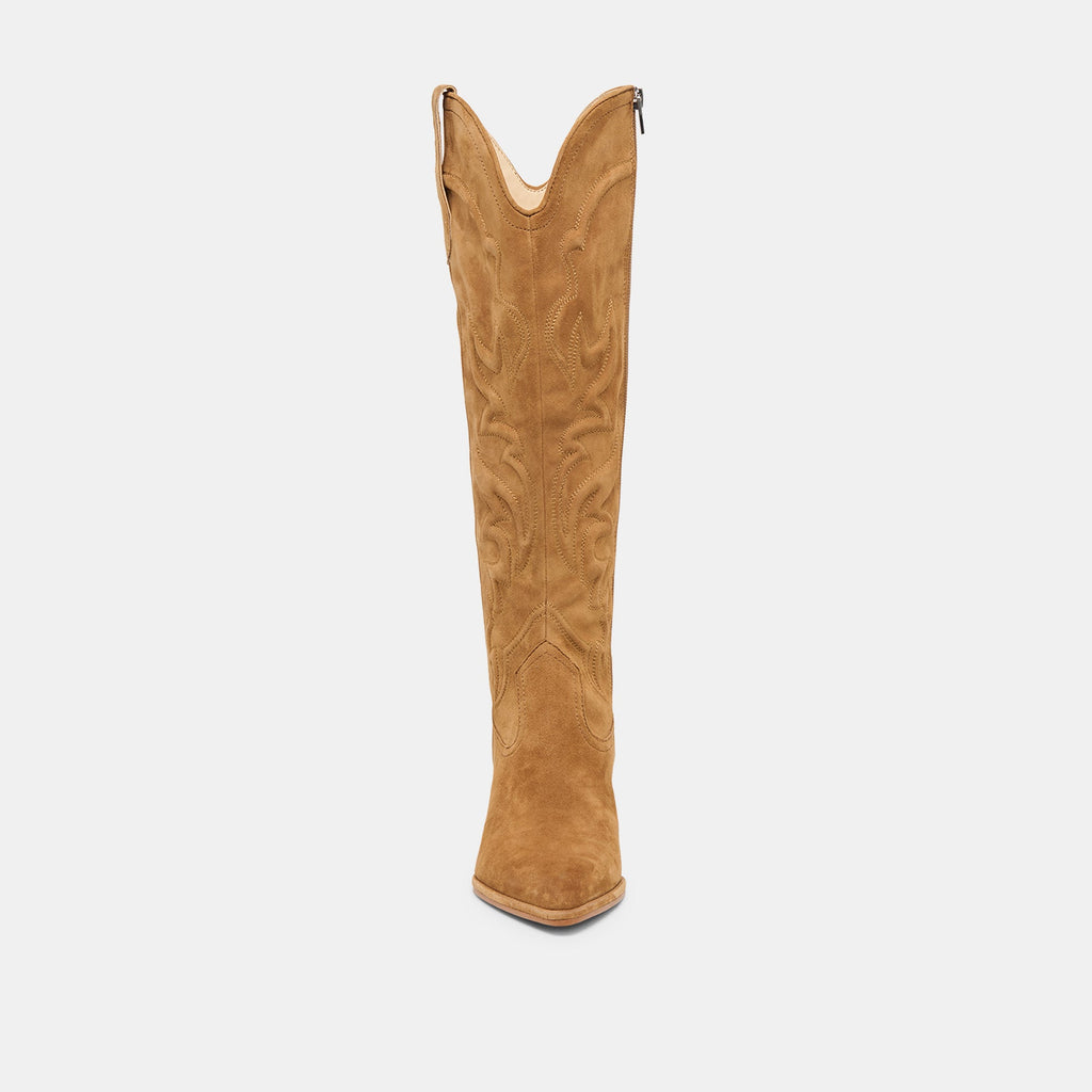 ALISA BOOTS LT BROWN SUEDE