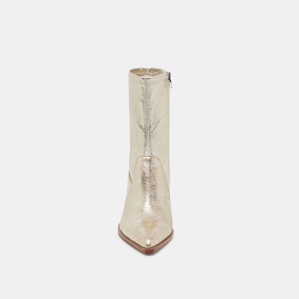 ARYA WIDE CALF BOOTS LIGHT GOLD DISTRESSED LEATHER