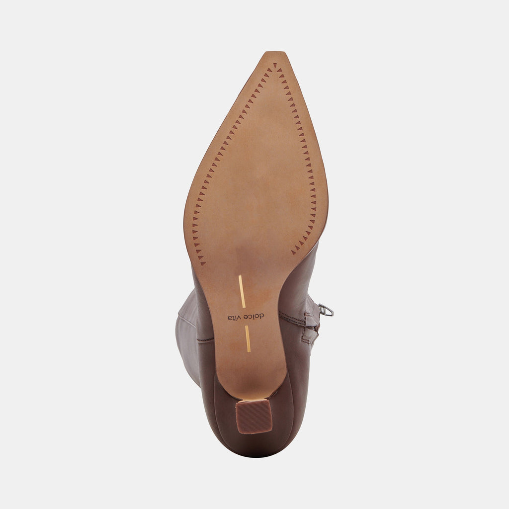 AUGGIE NARROW CALF BOOTS CHOCOLATE LEATHER
