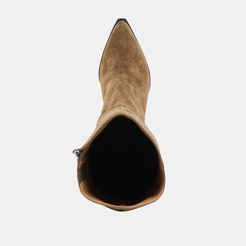 AUGGIE WIDE CALF BOOTS OLIVE SUEDE