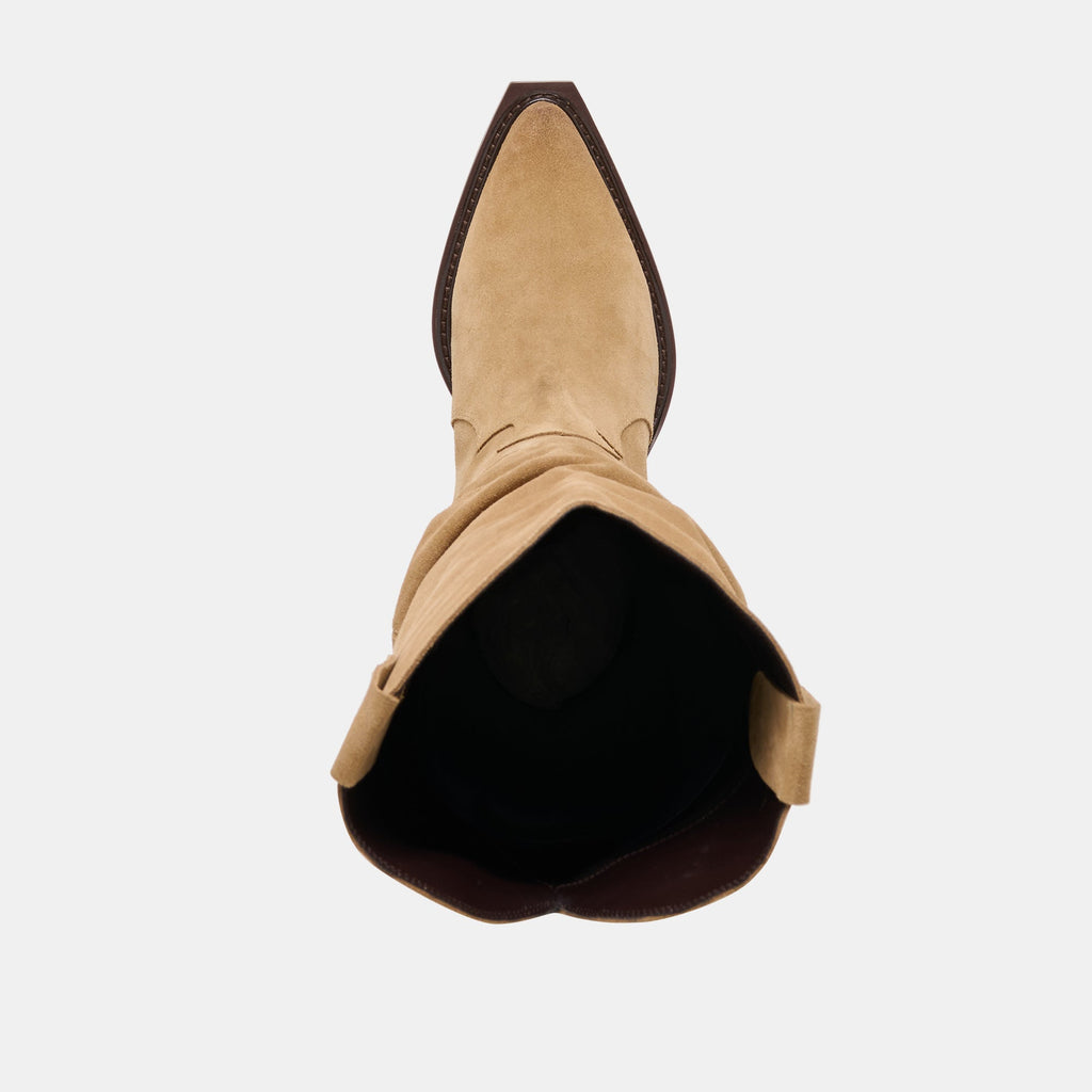BUCKLY BOOTS CAMEL SUEDE
