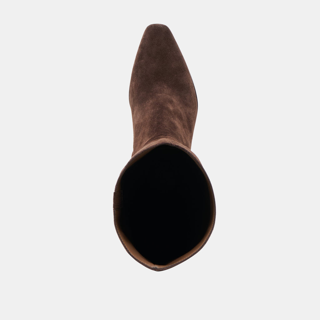 EMMI WIDE CALF BOOTS DK BROWN SUEDE