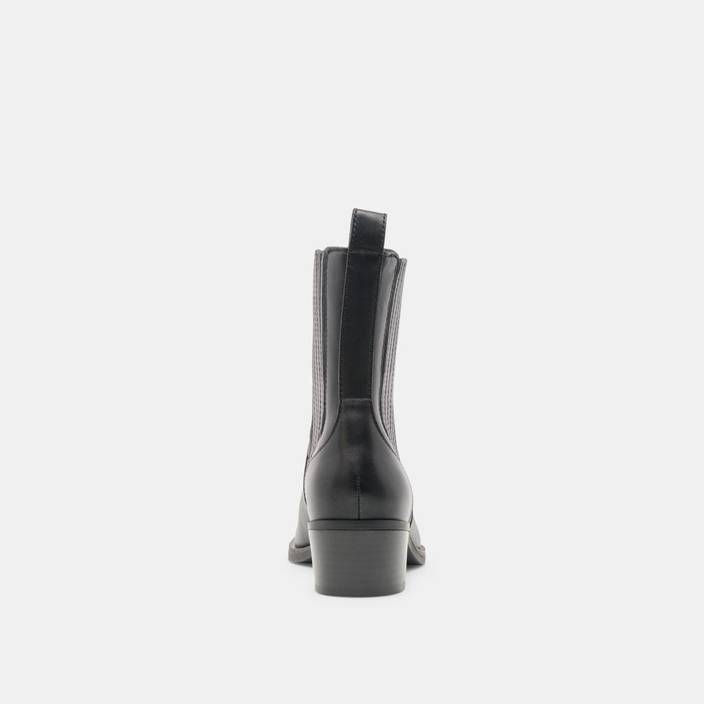 FAINT H2O BOOTIES BLACK LEATHER