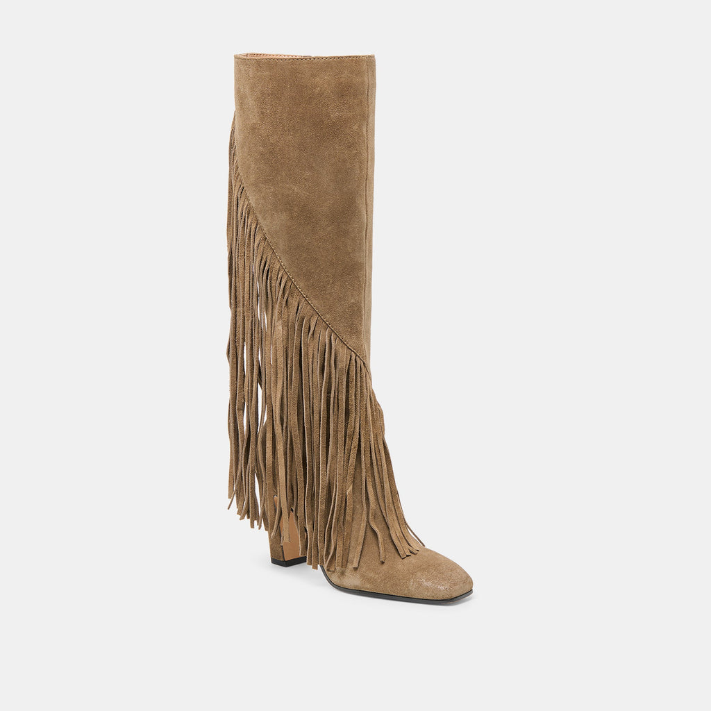 GIANO BOOTS OLIVE SUEDE