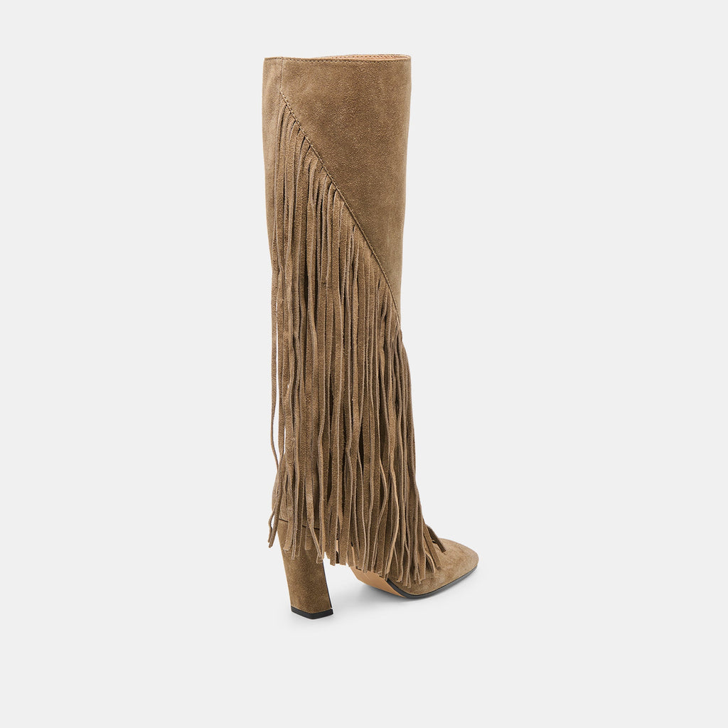 GIANO BOOTS OLIVE SUEDE