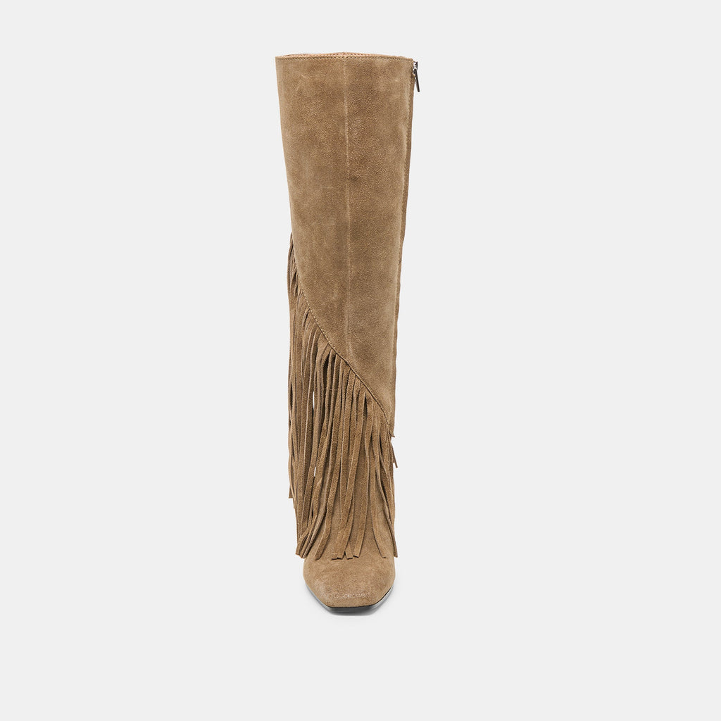 GIANO BOOTS OLIVE SUEDE