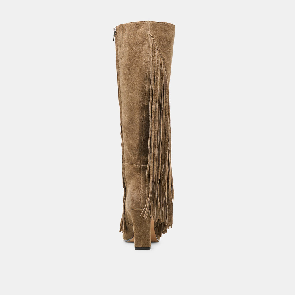 GIANO BOOTS OLIVE SUEDE