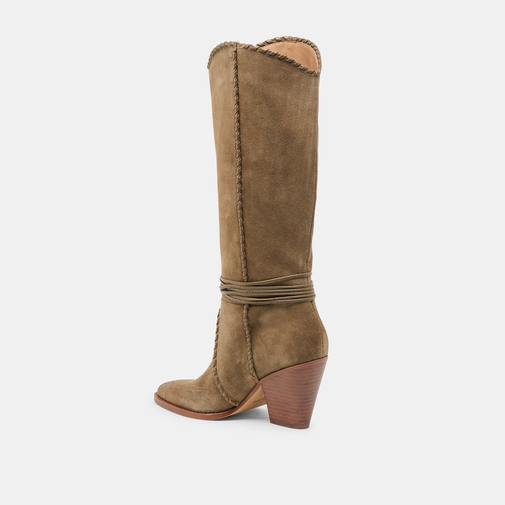 JODY BOOTS OLIVE SUEDE