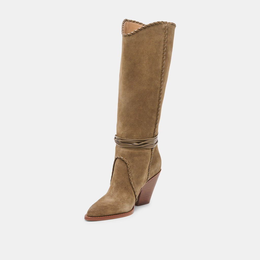 JODY BOOTS OLIVE SUEDE