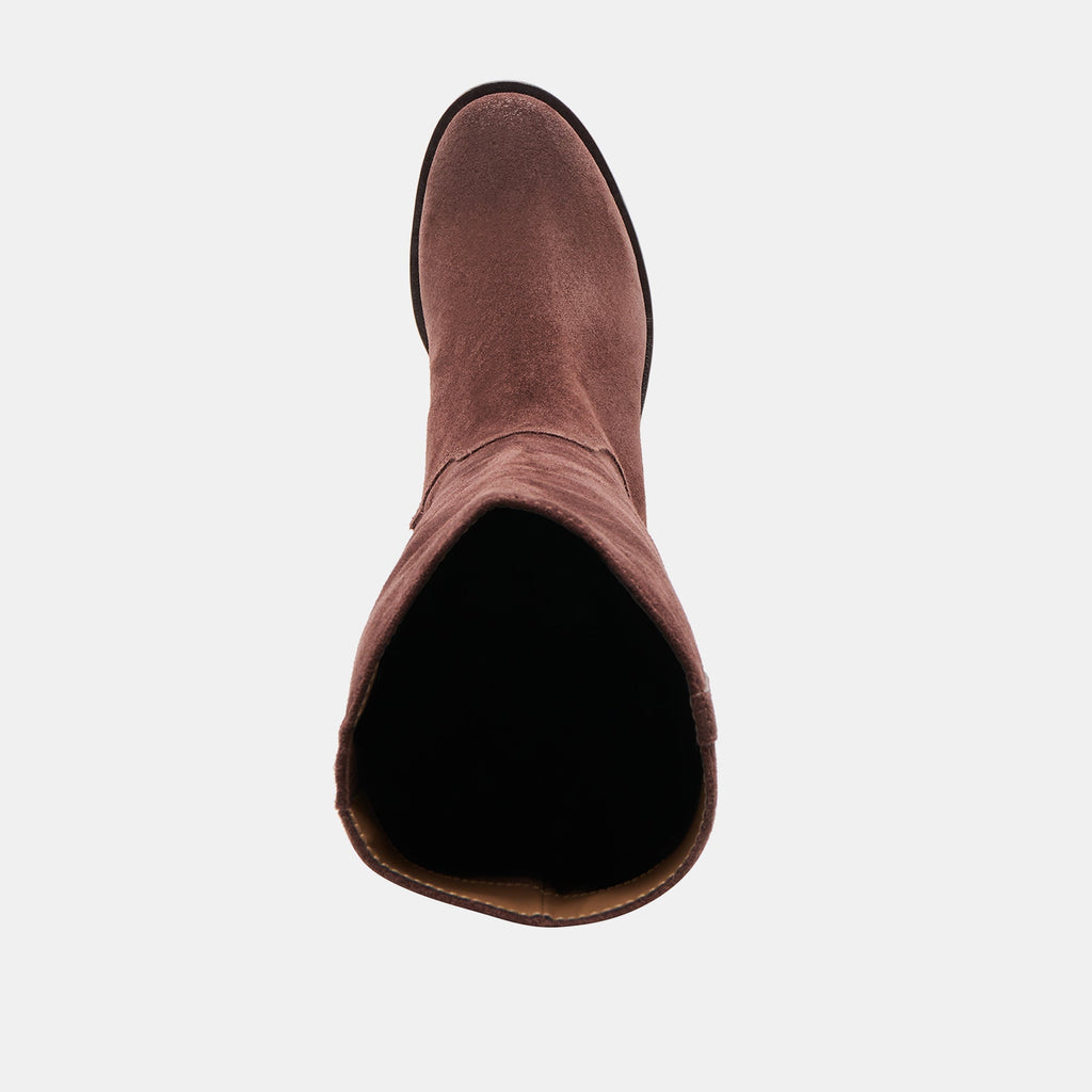 KILIAN H2O WIDE CALF BOOTS MAHOGANY SUEDE