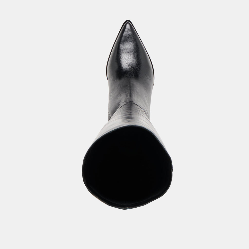 KIRSON WIDE CALF BOOTS BLACK LEATHER