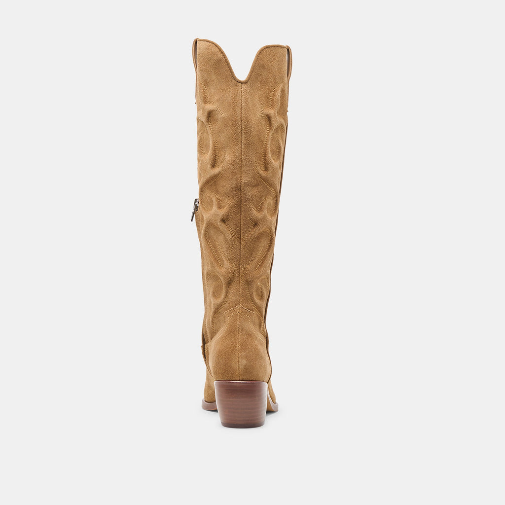 MIRLA BOOTS LT BROWN SUEDE