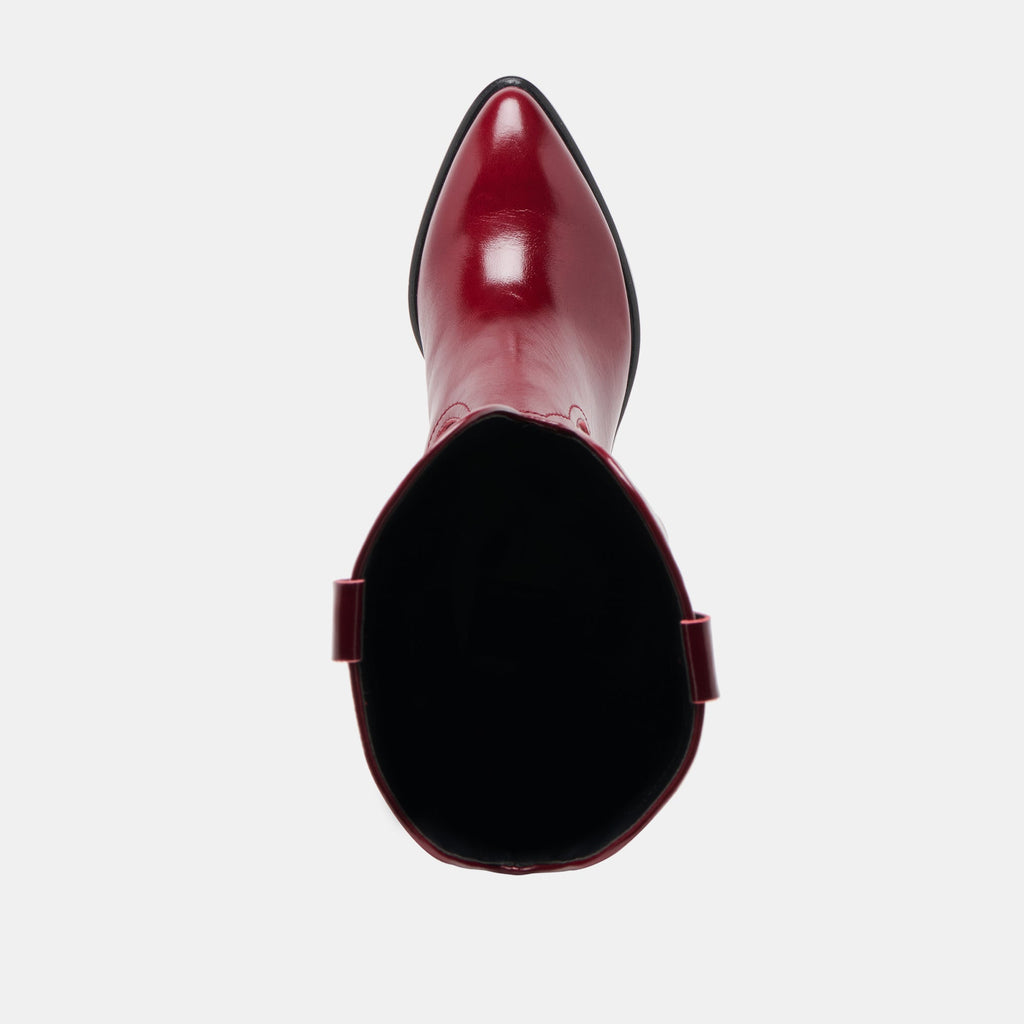 MIRLA EXTRA WIDE CALF BOOTS OXBLOOD LEATHER