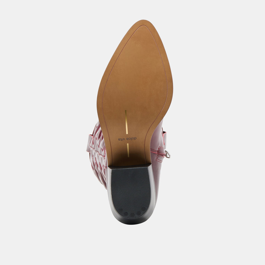 MIRLA WIDE CALF BOOTS OXBLOOD LEATHER