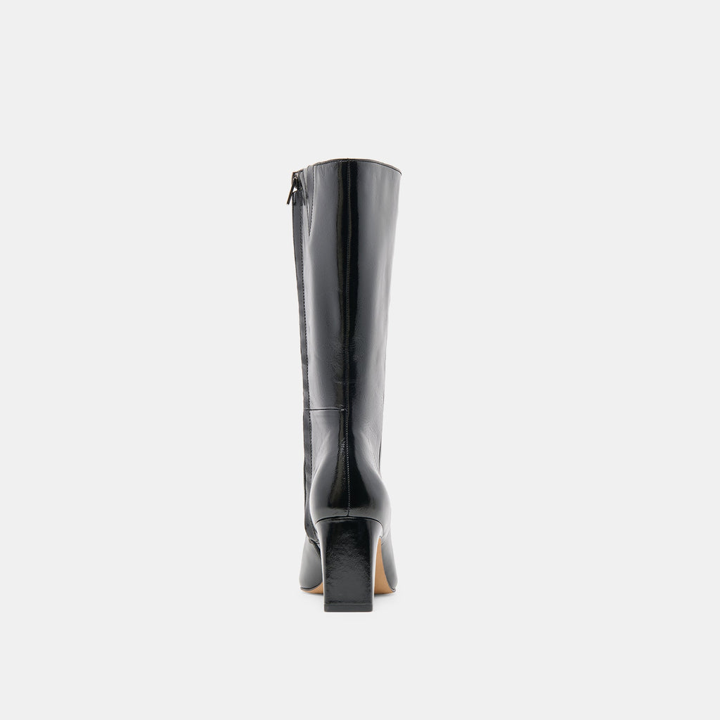 RIGGS WIDE CALF BOOTS BLACK LEATHER