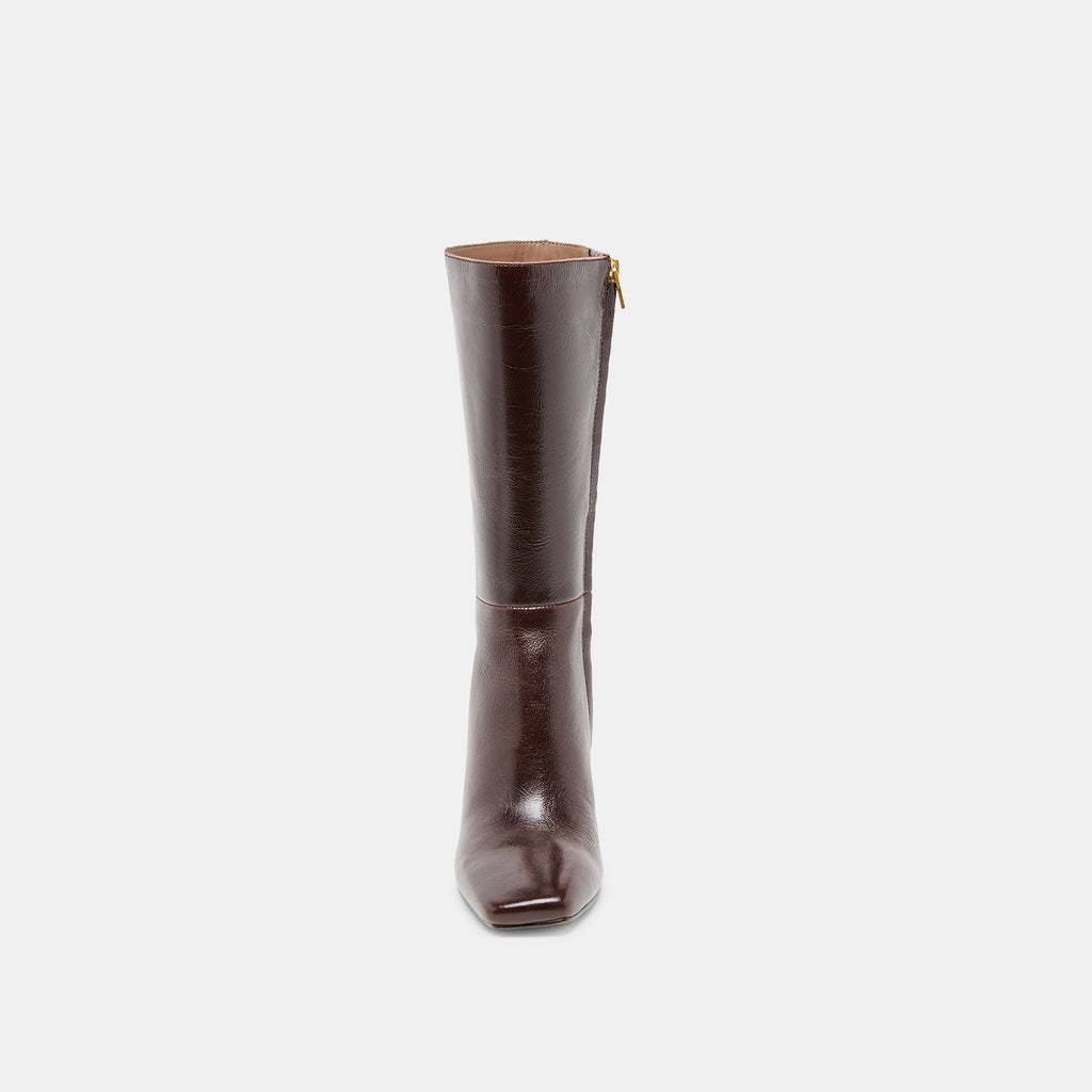 RIGGS WIDE CALF BOOTS CHOCOLATE LEATHER