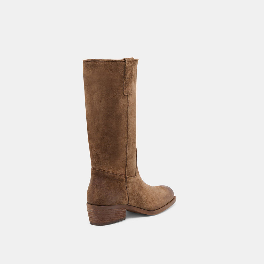 ROMIE BOOTS CHOCOLATE SUEDE