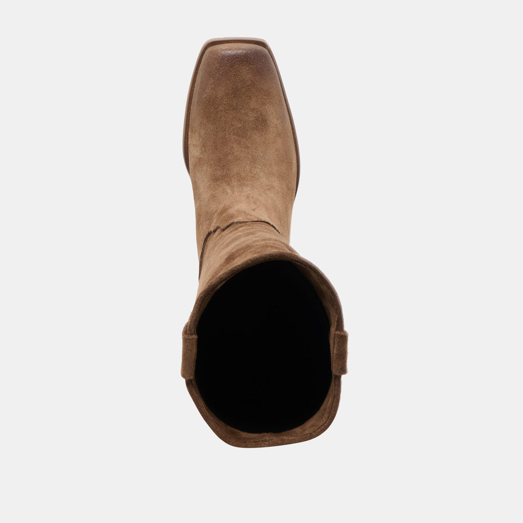 ROMIE BOOTS CHOCOLATE SUEDE