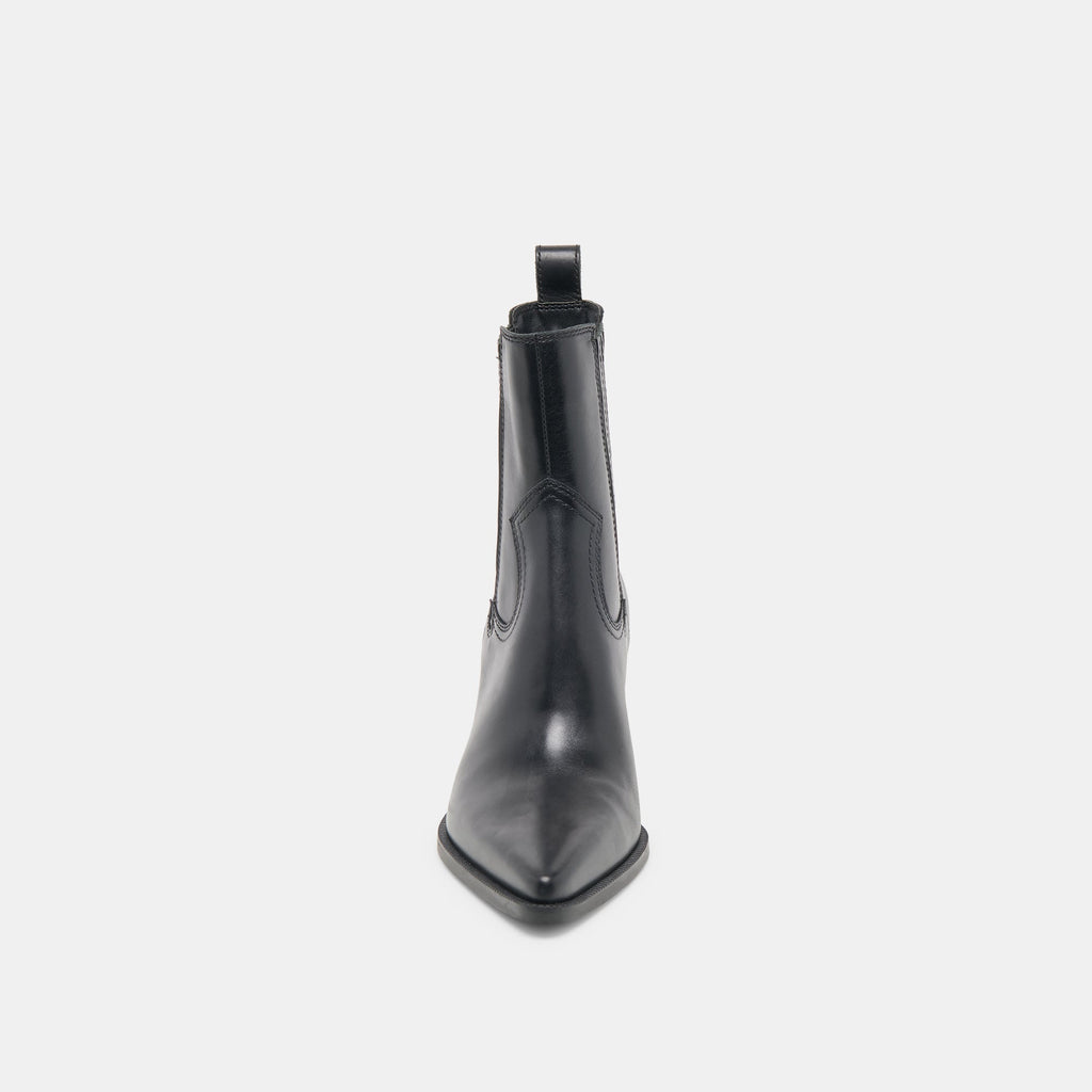 SLIM BOOTIES BLACK LEATHER