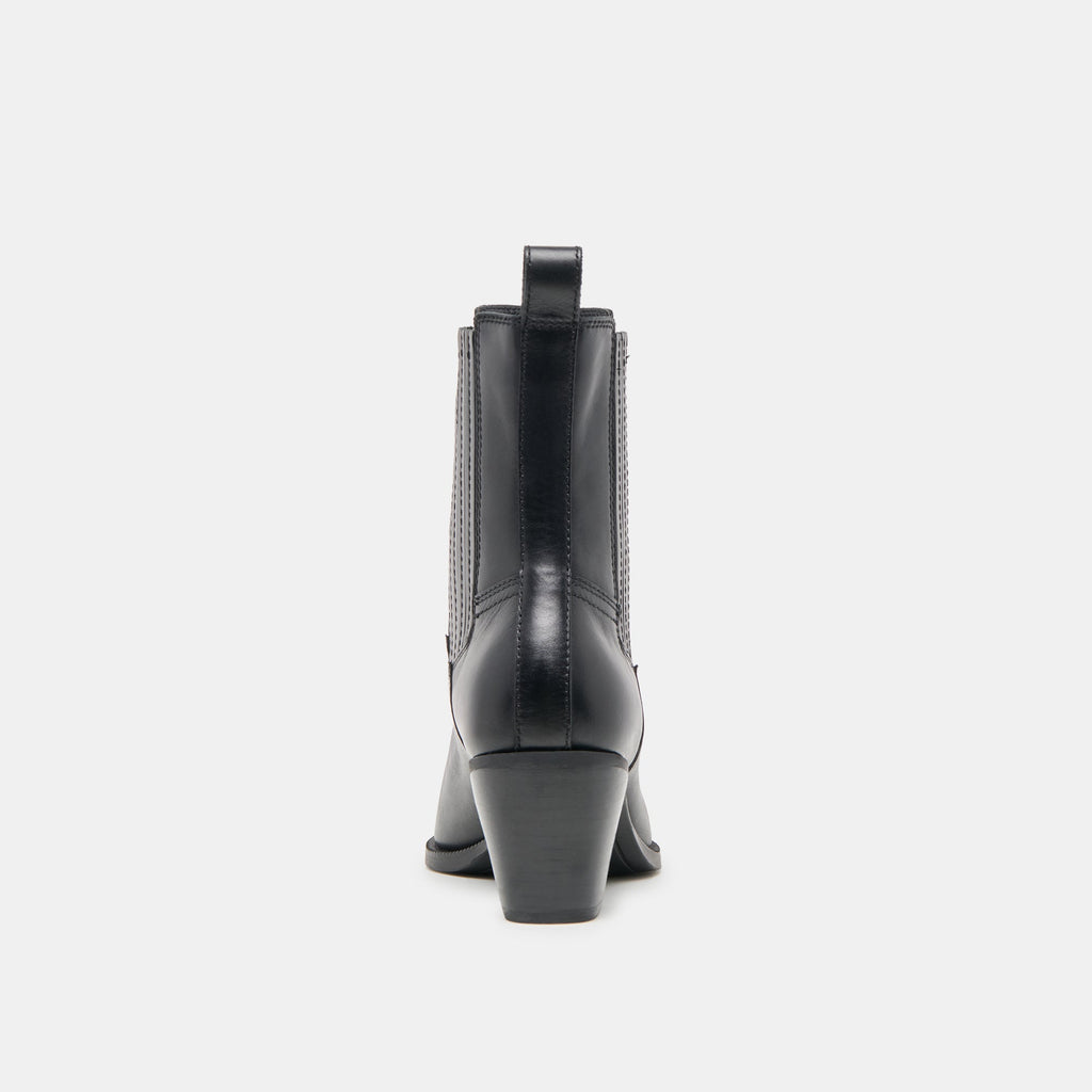 SLIM BOOTIES BLACK LEATHER