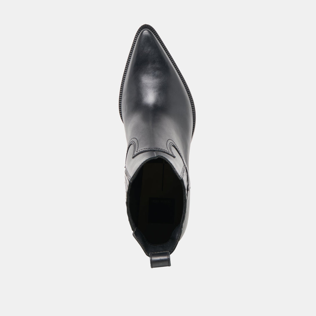SLIM BOOTIES BLACK LEATHER