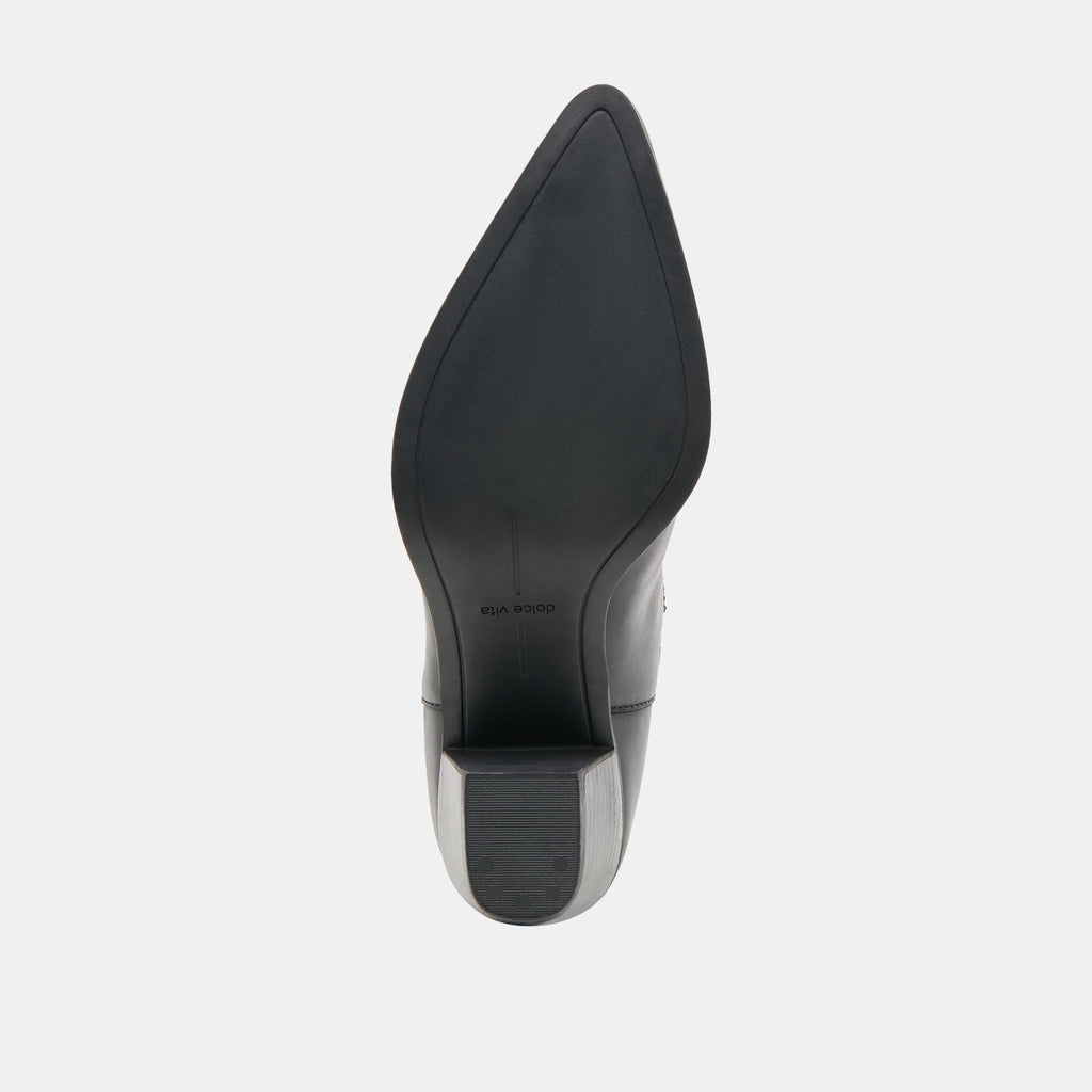 SLIM BOOTIES BLACK LEATHER