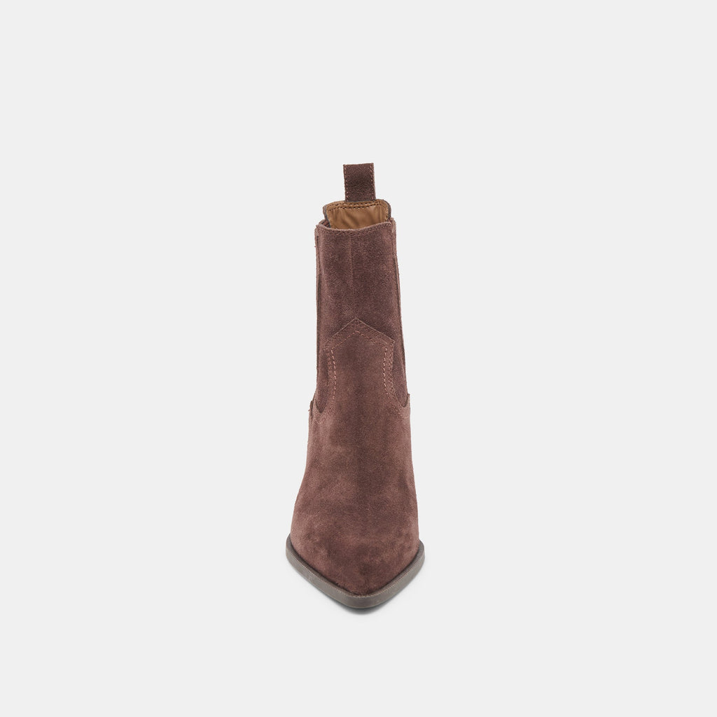 SLIM BOOTIES MAHOGANY SUEDE