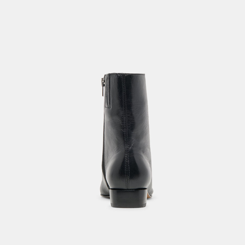 TARINE BOOTIES BLACK LEATHER