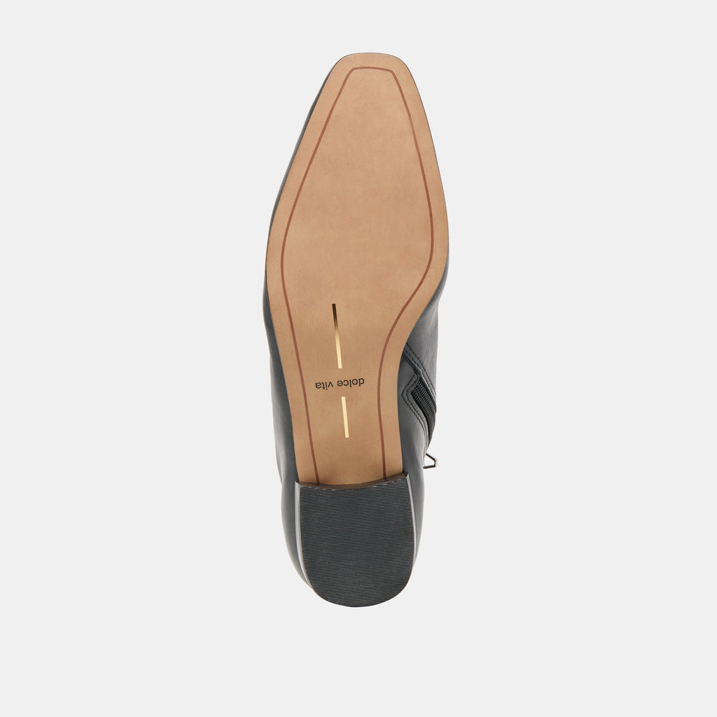 TARINE BOOTIES BLACK LEATHER