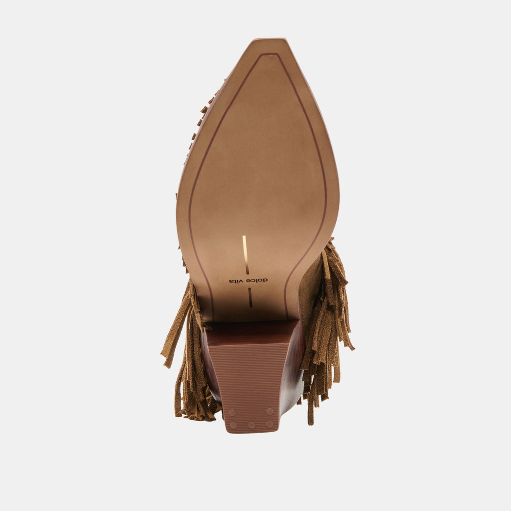 TOREY BOOTIES CHESTNUT SUEDE
