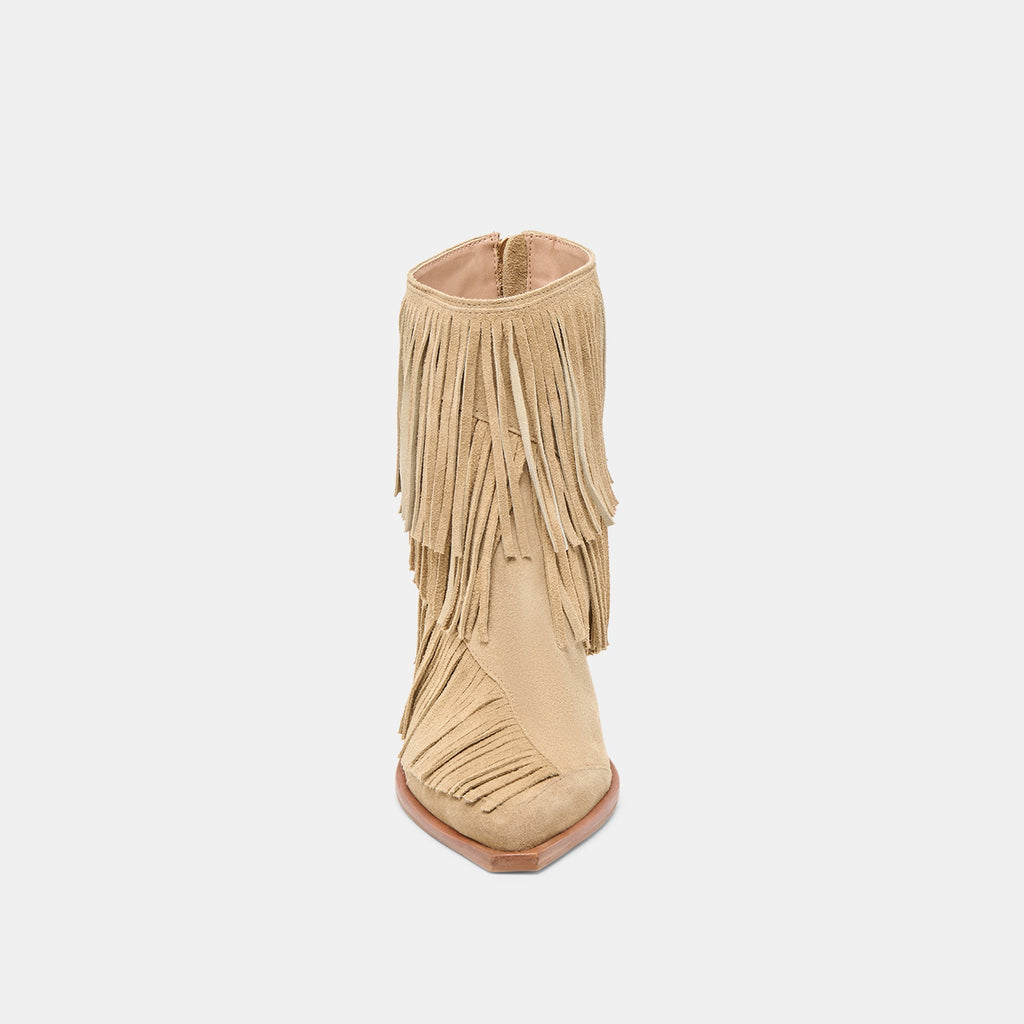 TOREY BOOTIES DK TAUPE SUEDE