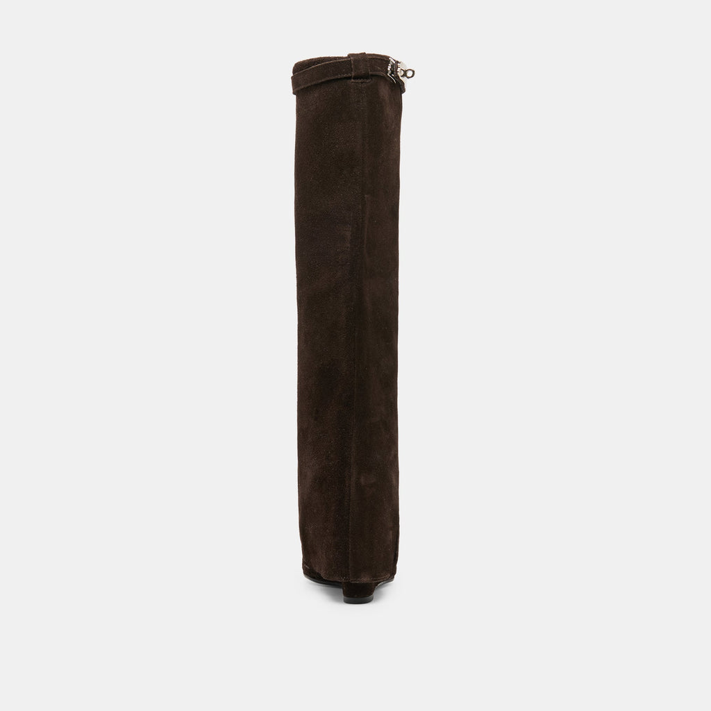 AGGY BOOTS DK BROWN SUEDE