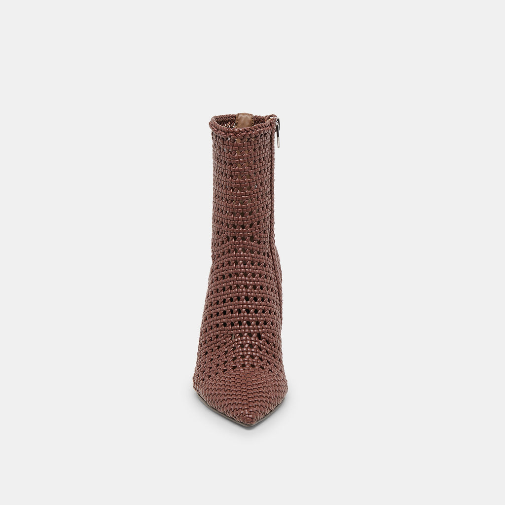 EMBRY BOOTIES BROWN WOVEN STELLA