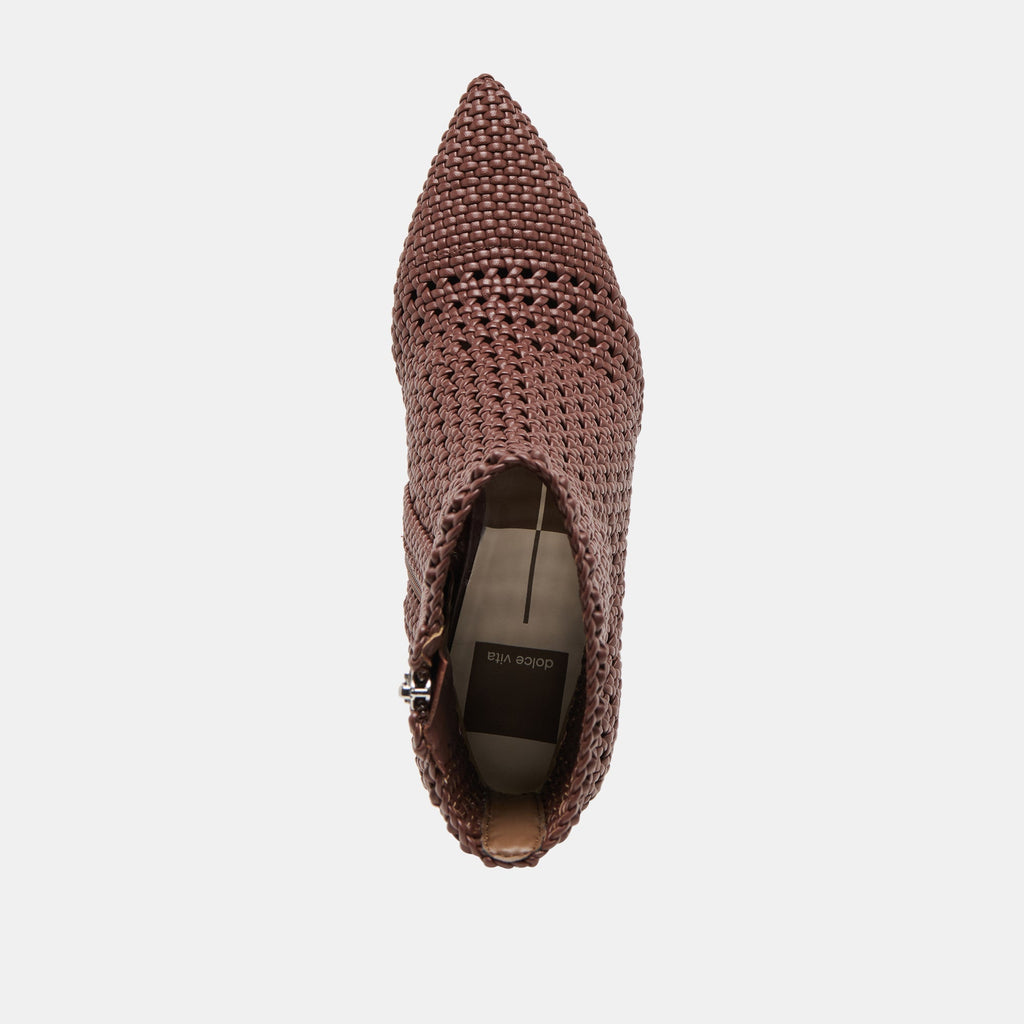 EMBRY BOOTIES BROWN WOVEN STELLA
