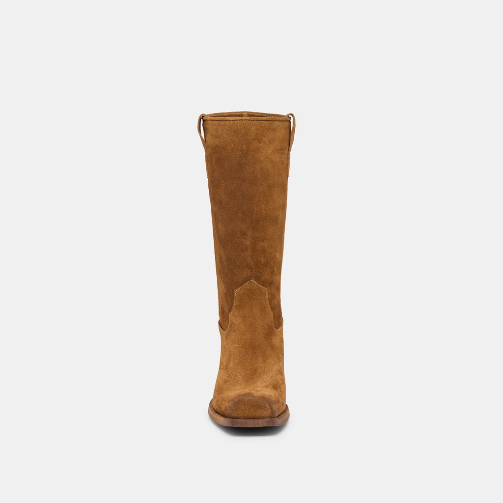 ROMIE BOOTS BROWN SUEDE