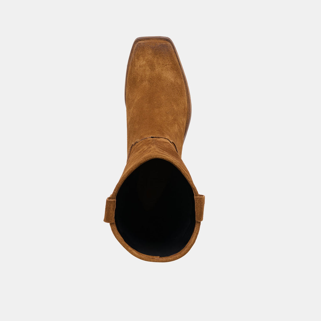ROMIE BOOTS BROWN SUEDE