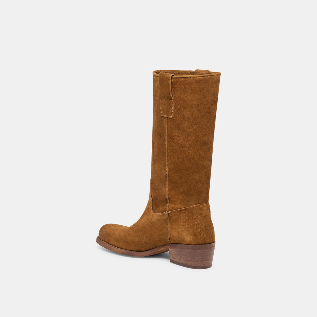 ROMIE BOOTS BROWN SUEDE