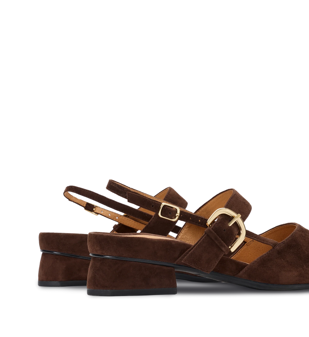 Eider Espresso Brown Suede Flats
