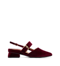 Eider Shiraz Red Velvet Sling Back Flats