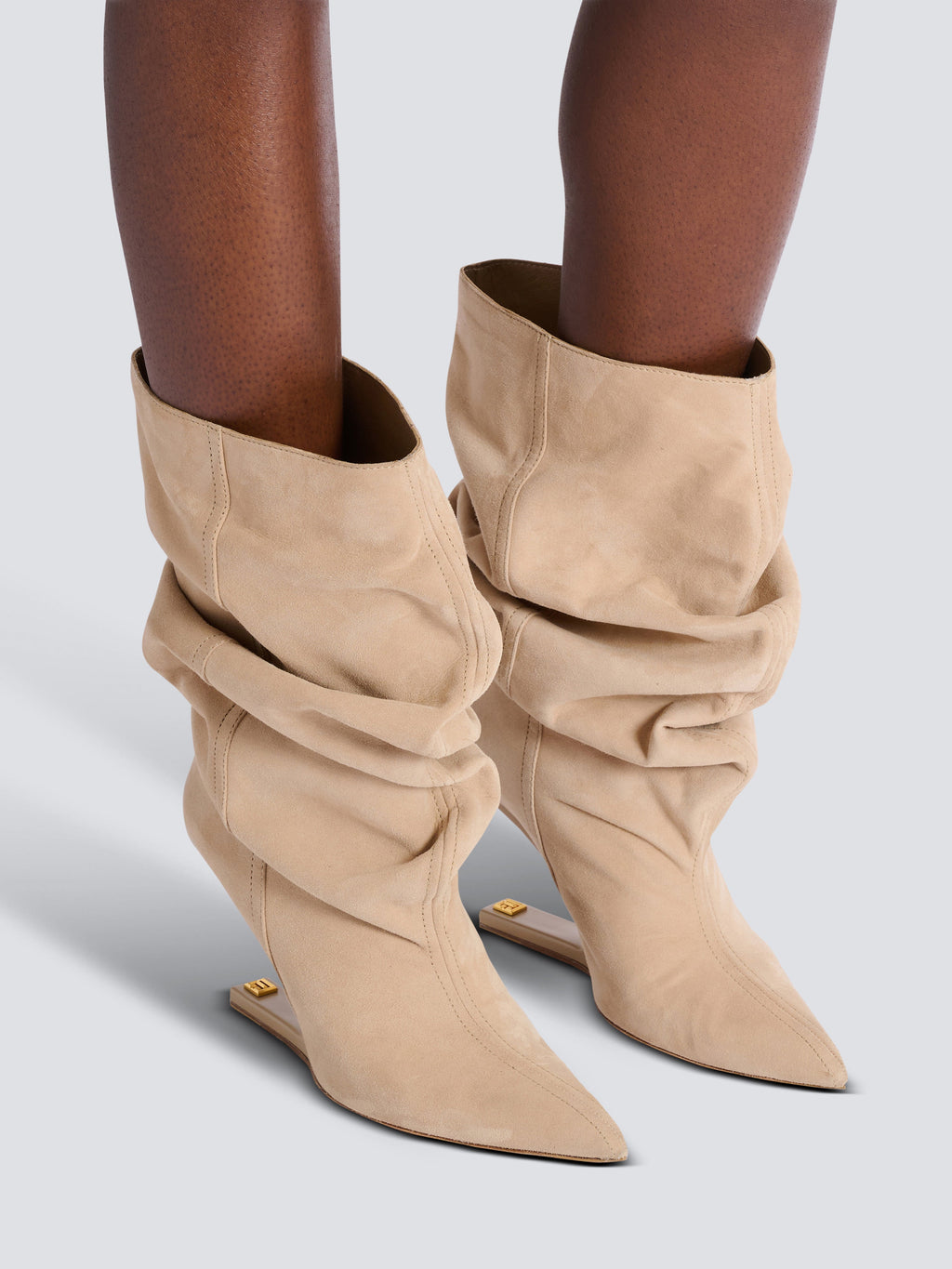 Wedge Suede Ankle Boots