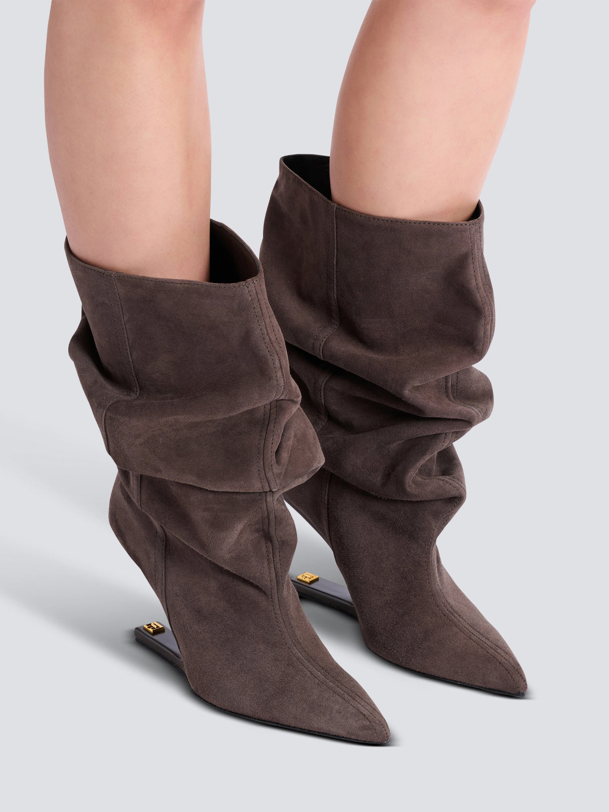 Wedge Suede Ankle Boots