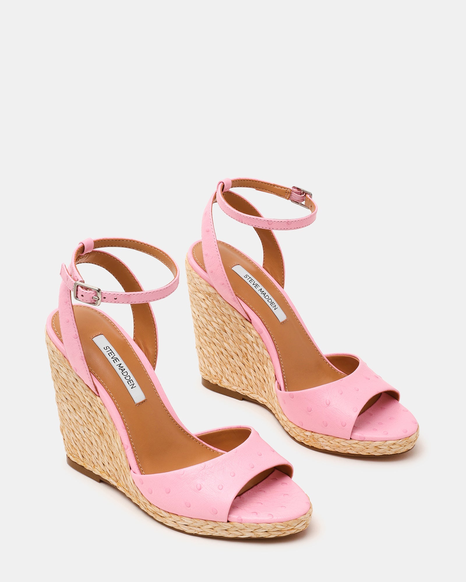 Devin Ostrich Pink Leather