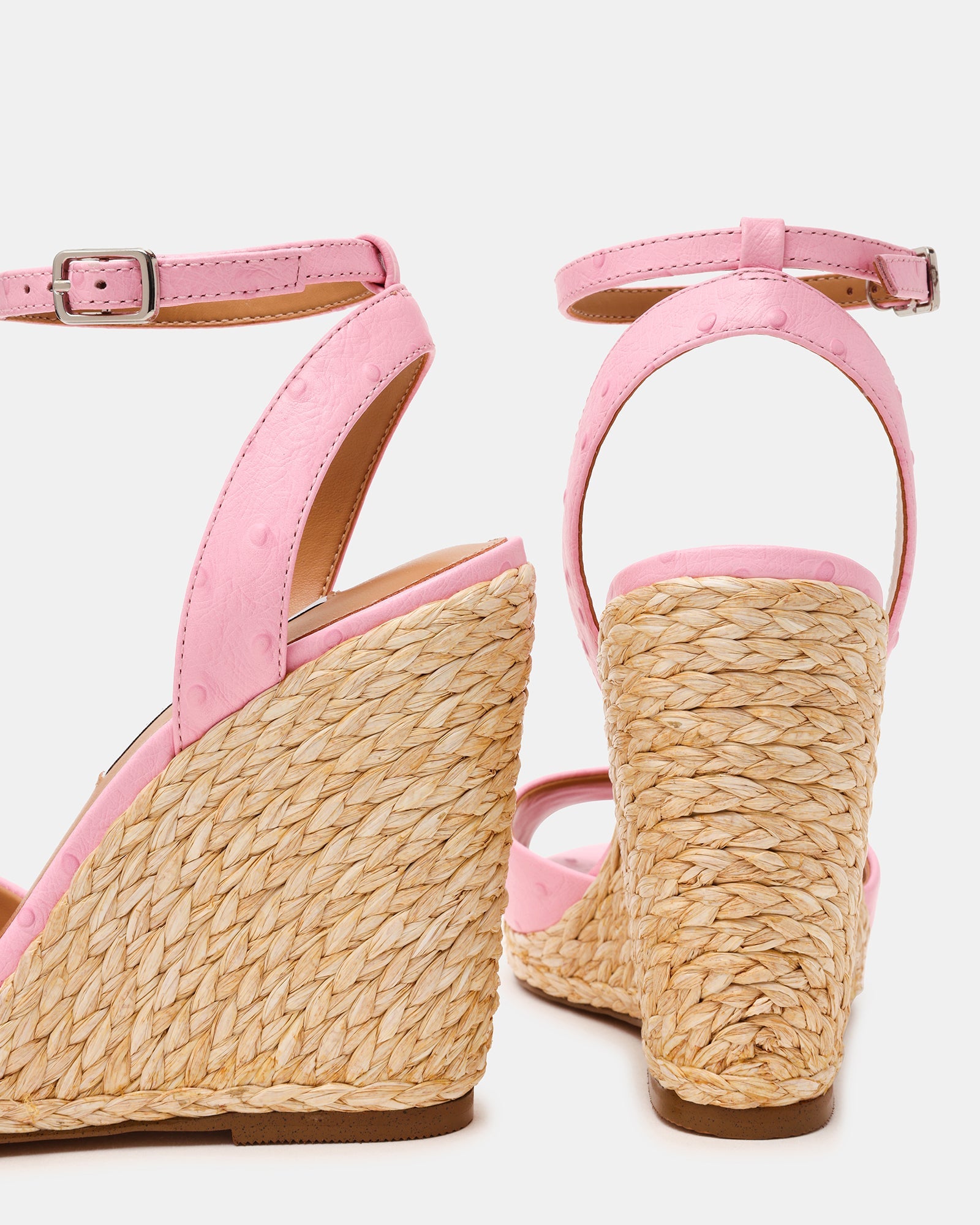 Devin Ostrich Pink Leather