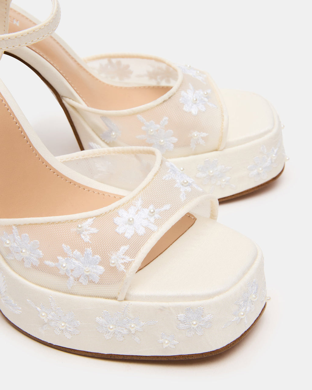 Liandra Embellished White Mesh