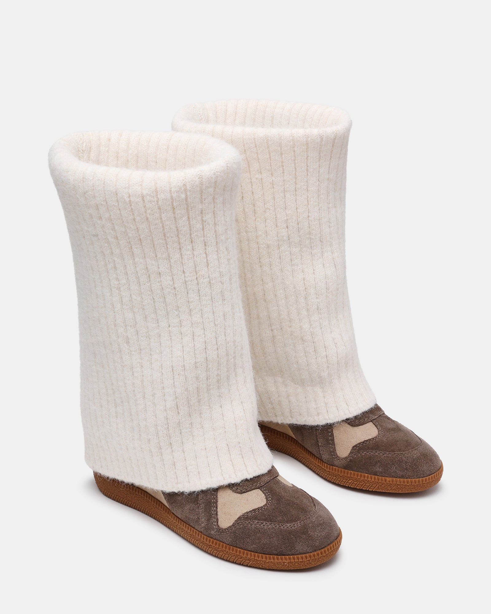 Mavis Knit Taupe Suede