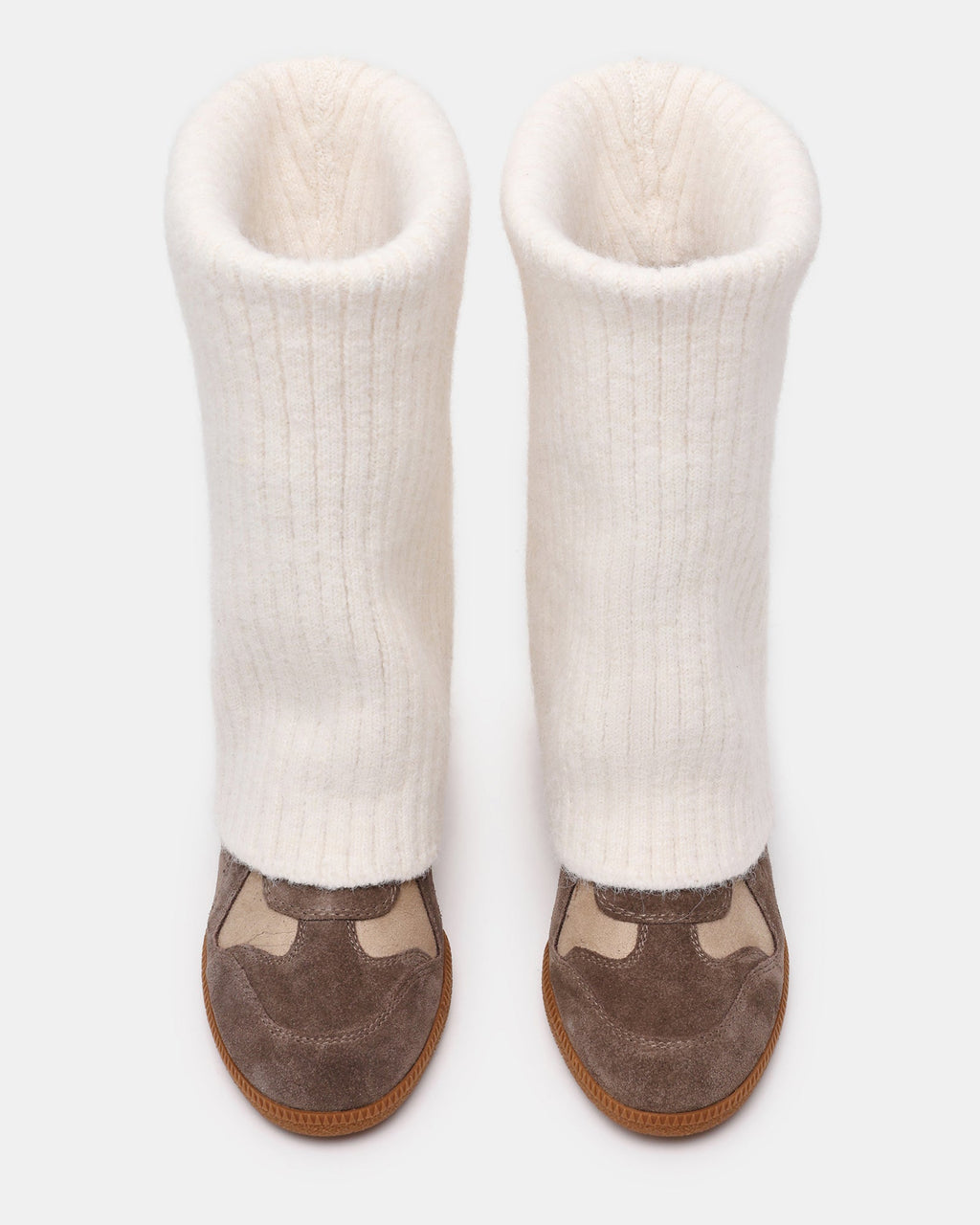 Mavis Knit Taupe Suede