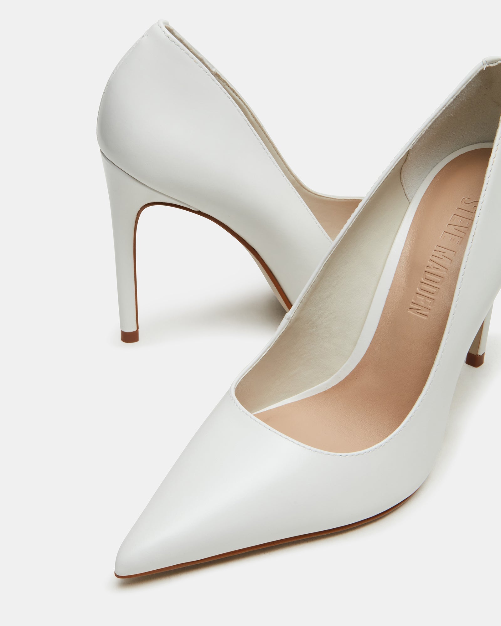 Noir White Leather