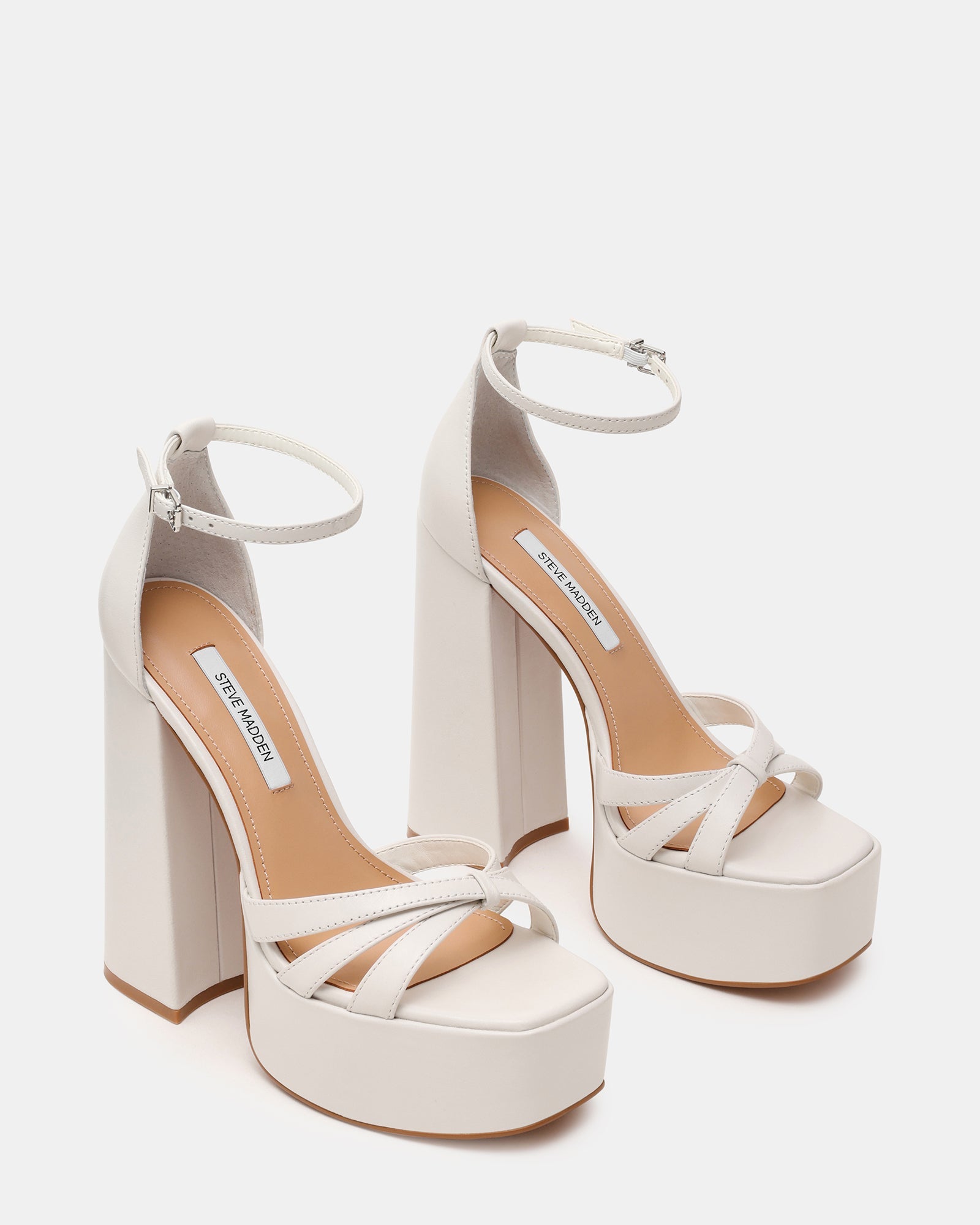 Retro White Leather